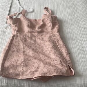 Pink Floral Textured Dress